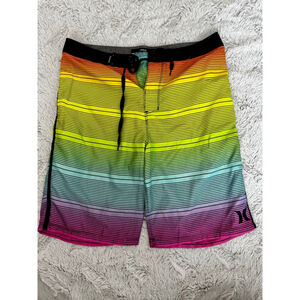 Hurley Youth BoardShorts 18/29, Never Worn, Originally $35 Neon Colorful
